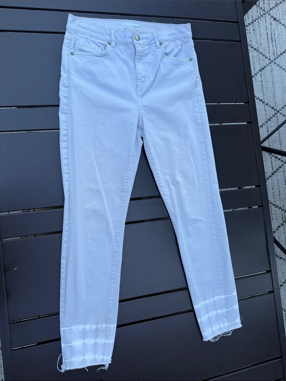 Loft High Waist Skinny Crop Light grey Women’s Jeans 27/4 like new